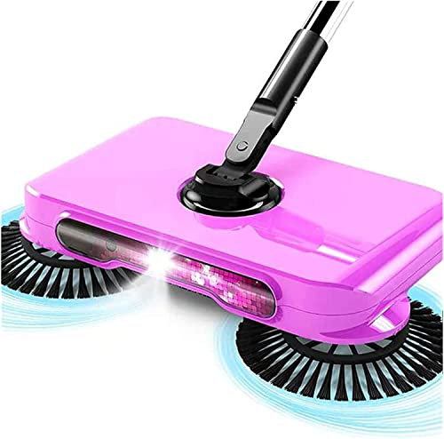 Spin-Hand Push Lazy Cleaning Sweeper Staubsauger Haushalt Soft Besen und Kehrschaufel Set Bodenreinigung Mop Tools mit Lampe
