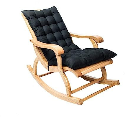 Morbuy Cojín para Tumbona de Jardín, Suave y Cómodo Cojín Reclinable Colchoneta Tumbona Exterior Ideal para Tumbonas, Sillas y Hamacas (120x50cm,Negro)