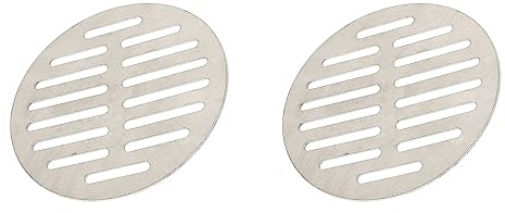 METALLIXITY Tapa Redonda para Desagüe Piso (5) 2uds Tono Plateado | Rejilla Acero Inoxidable para Desagüe Ducha para Reparación Muebles, Baño, Cocina