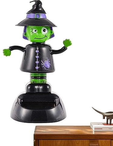 Dubbulon Solar Powered Dancing Toys - Halloween Ghost Dancing Figure, Dashboard Decoration | Solar Wobble Figure | S* * @king Head Halloween Decor | Window, Car Decor