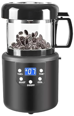 PEIXEN Household Coffee Roaster Fully Automatic Roaster Small Hot Air Roaster Coffee Bean Roaster, Automatic Coffee Roaster Machine With Timing And LED Display, for Cafe Shop Home, Office