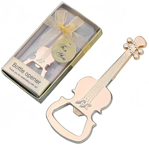 HZAOPZE Abrebotellas de Guitarra con Imán - Regalos de Música para Amantes de la Cerveza, Metal con Exquisita Caja de Regalo