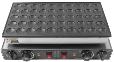 Mini-Pfannkuchenbackofen mit 50 Fächern, Poffertjes-Pfannkuchenbackofen, Mini-Pfannkuchenbräter, Antihaftbeschichtung, Waffeleisen, 1700 W.