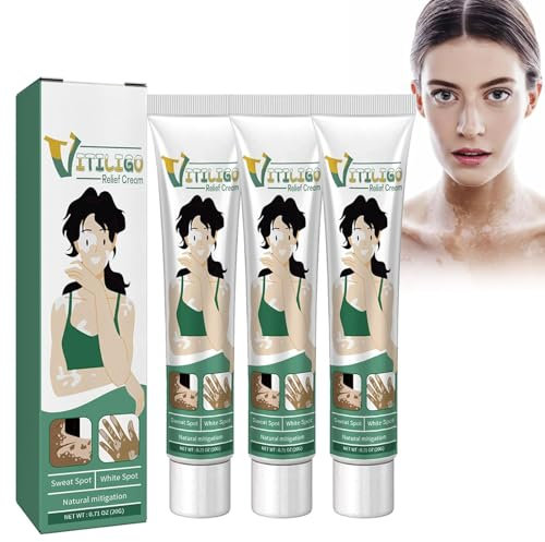 Grgowe 3pcs Crema Per il Trattamento della Vitiligine, Unguento per Alleviare le Macchie Bianche sulla Pelle