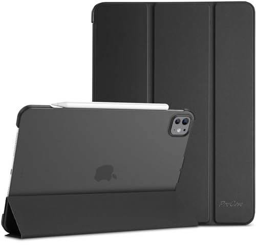 ProCase Smart fodral för iPad Pro 11 tum M5 2025/M4 2024 (modell: A3357/A3358/A3359/A2836/A2837/A3006), tunt hårt skyddsfodral med stativ för iPad Pro 11 tum 6/5:e generationen