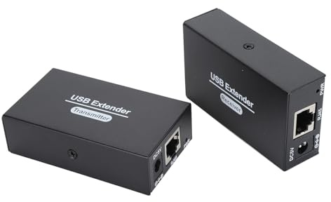 Extender USB su Cat5e/Cat6/CAT7, Extender Ethernet USB 2.0 Fino a 262 Piedi/120 M con 4 Hub USB 2.0, Extender USB RJ45 Plug and Play per Tutti i Sistemi Operativi, Tastiera e