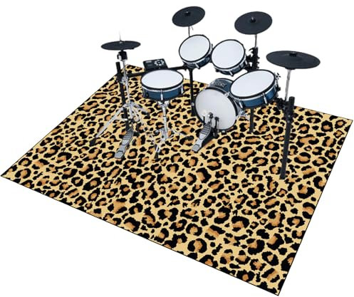 120 x 80 cm Hochwertiger Schlagzeugteppich | Professionelles rechteckiges Elektronisches Jazz Schlagzeug Kit für Bass Drum Snare Drum und andere Instrumente Teppich | Rutschfeste Schallschutzteppich