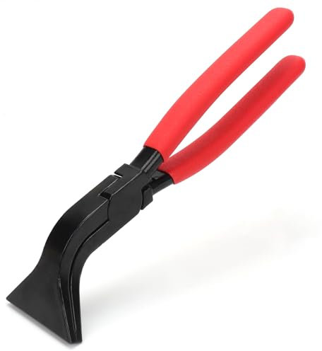 LYCXAMES Pinza piegata a 45°, pinza piegata in lamiera, larghezza 60 mm, con manico antiscivolo per piegare e lisciare lamiere, colore rosso