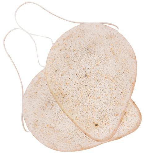 Baluue 2piezas Esponjas Exfoliantes De Limpieza Facial De Esponjas Naturales De De Nuez Herramienta Para Desmaquillar y Limpiar El Rostro Para Viajes y Uso Diario