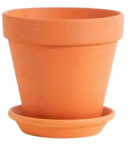 IOEDHW Jardinière en Terre Cuite, Petit Pot de Fleur Respirant en Argile Rouge, Pots de Fleurs Simples et Modernes avec Trou de Drainage et Plateau, récipient pour Plantes Vertes succulentes