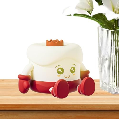 Luce notturna in silicone Pat, Luce notturna in silicone, Lampada notturna per bambini con torta al cioccolato, Decorazione della lampada con tre luminosità regolabile per la cameretta dei bambini, so