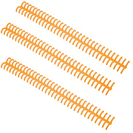 Dos de Reliure en Plastique de 12 Mm, capacité de 85 Feuilles, Paquet de 10, Conception à 34 Trous, Anneaux Légers Réutilisables, Brillante, Usage Pratique au Bureau, à (ORANGE)