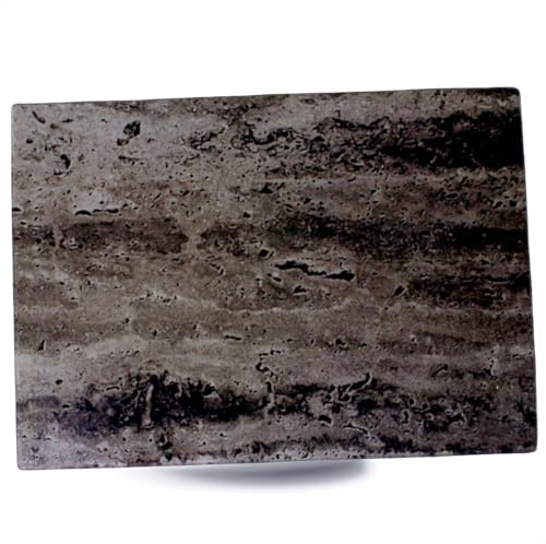 Kerafactum Glasschneideplatte mit Motiv | 35x25 cm, ESG-Sicherheitsglas, rutschfeste Silikonfüße, schnittfeste hitzebeständige Servierplatte | Hygienisch, bruchfest & stilvoll für Küche & Gastronomie