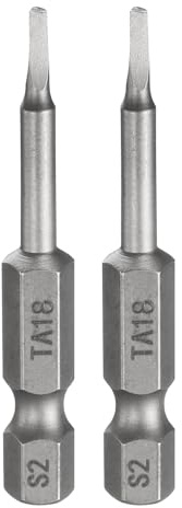sourcing map 2pcs Magnetico Triangolo Cacciavite Bit TA18 1/4 Hex Shank 2 (50mm) Lungo Magnetico S2 Acciaio Industriale Grado Cacciavite Bit Triangolare Testa Trapano Elettrico Punte