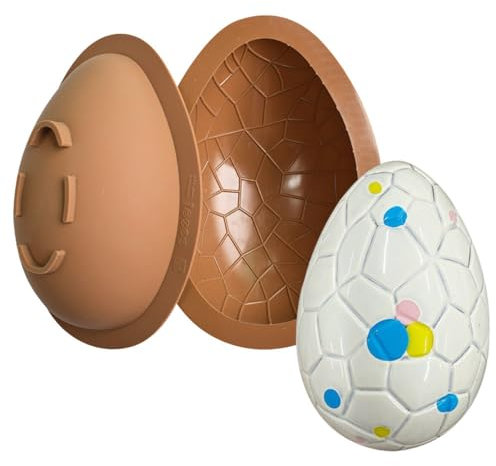 2PCS Easter Egg Chocolate Mould 3D Breakable Giant Egg Silicone Fondant Mold Non-Stick Non-Stick Chocolate Egg Mould for Easter Day Decorations Party Supplies (C)