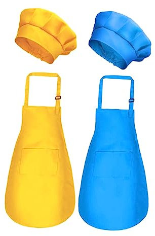 Mikinona 2 Satz Gouache-Malkleidungsset für malschürze kinderschürze backschürze malset Kunstkittel für Kochmütze für Malkittel Polyester