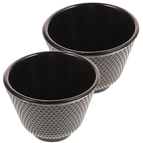 Healifty Tasse à Thé en Fonte Rétro Lot de 2 pour Service à Thé Kung Fu Style Classique Traditionnelle