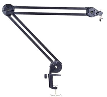 Einfach zu bedienender tragbarer Mikrofonständer mit C-Klemme und 840 mm Verlängerung für Studio
