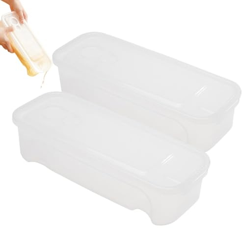 Olla de espaguetis para microondas – Caja para hacer pasta de 11.42 x 5.51 x 2.76 pulgadas, olla de espaguetis para microondas, máquina de espegheti con escurridor | Para un fácil almacenamiento de