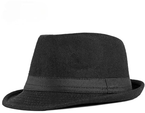 VMDVBNA cylinderhatt vår sommar män hattar topp jazz hatt hink bowler chapeau kvinnor svart bröllop mössor karneval (svart)