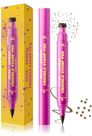 2 IN 1 Maquillage Freckles Pen Naturel, Stylo Fausses Taches de Rousseur, Stylo à Point Maquillage Imperméable Simulation Doux et Durable, Spot Pen Semi Permanent, Anti-taches, Outil Léger #02