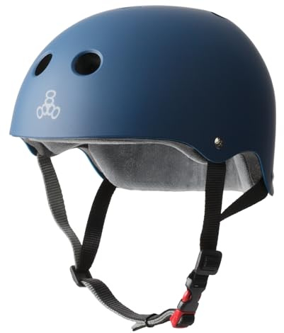 Triple Eight 3614 Certified Sweatsaver Sporthelme, Navy Rubber, XL