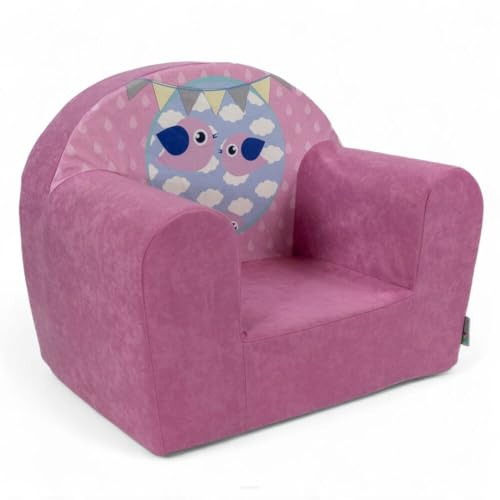 FORTISLINE Kindersessel MINI 40 x 39 x 33 cm - Kinderzimmer Sessel aus Mikrofaser mit Schaumstofffüllung, abnehmbarem waschbarem Bezug, Oeko-TEX, handgefertigt in der EU