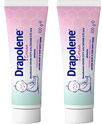 Drapolene Cream 100 g Tube – Pack of 2 – Antiseptic & Protective Nappy Rash Cream for Babies and Adults
