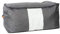 LOVE IT STORE IT Premium Aufbewahrungstasche groß - Aufbewahrung von Decken und Kissen - Tasche aus Leinen - Mit Sichtfenster - Grau - 90x45x45 cm