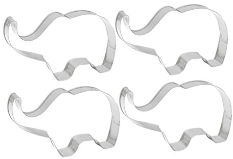 Cabilock 4 Piezas Herramientas Para Decorar Fondant Cortadores De Galletas Cortador De Fondant Cortador De Galletas De Elefante Molde Cortador De Torta Bebé Chocolate Herramientas Pequeñas
