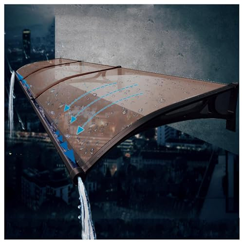 Marquise Porte D'entree, Carport Voiture pour Porte d’Entrée, Garage et Fenêtre, Store Banne Motorisé Marquise Aluminium,32 * 80(80 * 200cm)