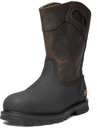 Timberland PRO Men's Powerwelt Pull-On Steel Safety Toe Farm Ranch Work Boot, Rancher Brown-2024 NEW, 10.5M