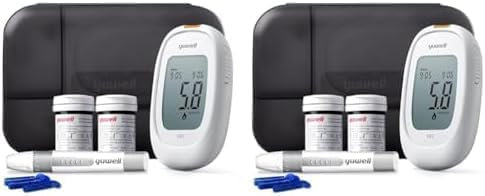 yuwell Blood Sugar Monitor, Diabetes Testing Kit with Test Strips x 50 and Lancets x 50, Blood Glucose Meter Ideal for Home Use, Batteries Include (Model 582) (Pack of 2)