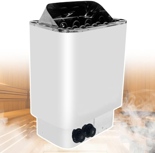 vnmudzeo Riscaldatore per Sauna A Parete 3000 W-9000 W, Temperatura Regolabile da 30 A 110 ℃, Stufa per Sauna Commerciale in Acciaio Inossidabile, per Doccia nel Bagno Turco Domestico,9kw