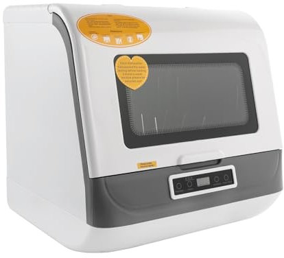 Lavastoviglie portatile Lavastoviglie Mini Lavastoviglie Risparmia molta acqua Diverse modalità di pulizia Pronto all'uso Adatto per piccoli appartamenti famiglia barche (bianco)