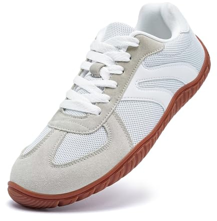 JUJIAOSO Barefoot Shoes Wide Casual Lace Up Retro Zero Drop Fashion Sneakers for Women Men