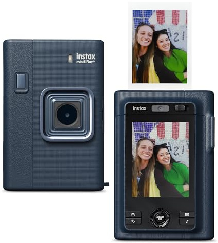 FUJIFILM Instax Mini LiPlay+ Instant Hybrid Printer for Camera and Smartphone Midnight Blue