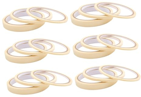 Uonlytech Ruban de Masquage Blanc pour Nail Art 18 Rouleaux 3/5/12 Mm Papier Adhésif Texturé Pratique pour Manucure à Domicile et Salons Professionnels, Bande de Séparation pour Décoration