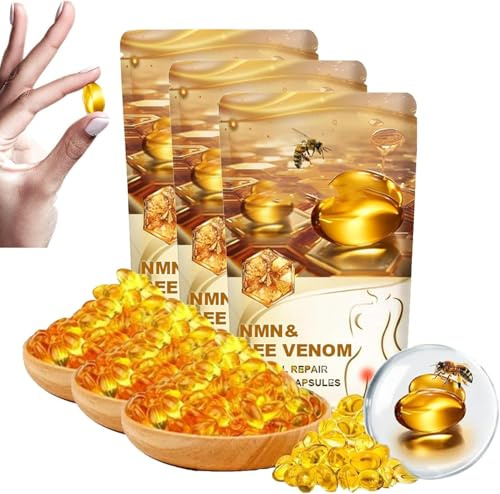 Cápsulas vaginales reparadoras naturales con veneno de abeja, cápsulas vaginales reafirmantes con veneno de abeja, cuidado íntimo calmante para el equilibrio