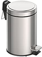 Tramontina Cubo de Basura de acero inoxidable con pedal 3L