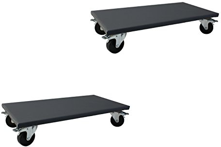 2 Stück Transportroller 200 kg Möbelroller Rollbrett Allzweckroller Möbel Roller Rollen mit Bremse