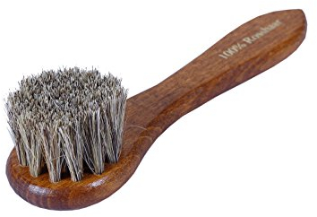 Kaps Spazzola Applicatore Lucido per Scarpe Crine di cavallo - Applicatore per Stivali in Pelle, Scarpe e Borse - Cura delle Scarpe a Casa e in Viaggio (crine di cavallo)