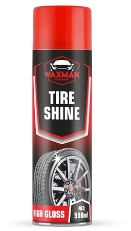 WAXMAN OF TRI STATE Tire Shine Spray – 18.6 fl oz, High-Gloss Hydrophobic Tire Dressing, Safe for All Vehicles