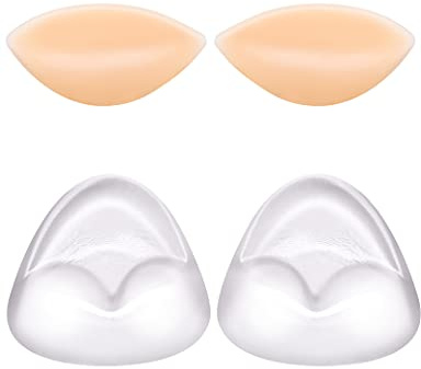 2 Paires Coussinets Soutien-Gorge, Rembourrage Soutien-Gorge en Silicone Push-up Inserts de Soutien-Gorge pour Maillots de Bain Sports de Bikini