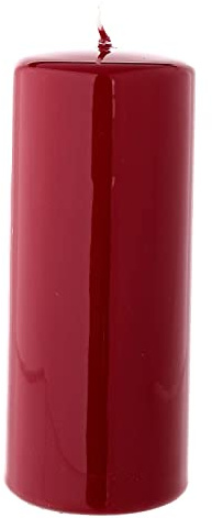 Holyart Candela Natalizia Cilindro ceralacca Rosso Scuro Lucido 150x60 mm