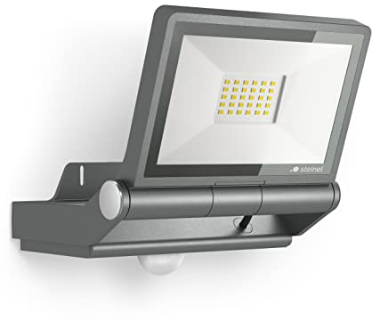 Steinel Proiettore LED XLED PRO ONE Plus S antracite, 18,4 W, proiettore 2204 lm, sensore di movimento 240°, lampada da parete 3000 K