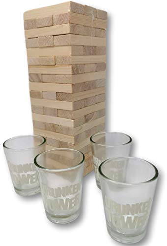 EKNA Juego Torre Divertidos juegos de beber para adultos - Torre Tipsy Tower