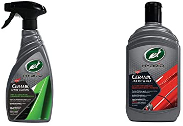 Turtle Wax 53341 Hybrid Solutions Ceramic Polish & Wax For Cars (1) & TW53353 Ceramic LINE Spray Protector