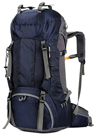 VVHUDA Leichter Wanderrucksack mit großem Fassungsvermögen, 60 l, atmungsaktiv, langlebig, Outdoor-Sportrucksack für Damen und Herren (Farbe: Blau) small Gift