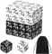 MumdoYAL 48 PCS Contatori di Dadi (Nero+Bianco), D6 Cubo Token di Fedeltà, Compatibile Con MTG, CCG, Accessorio per Giochi di Carte, Con Borsa Portaoggetti, Magic The Gathering